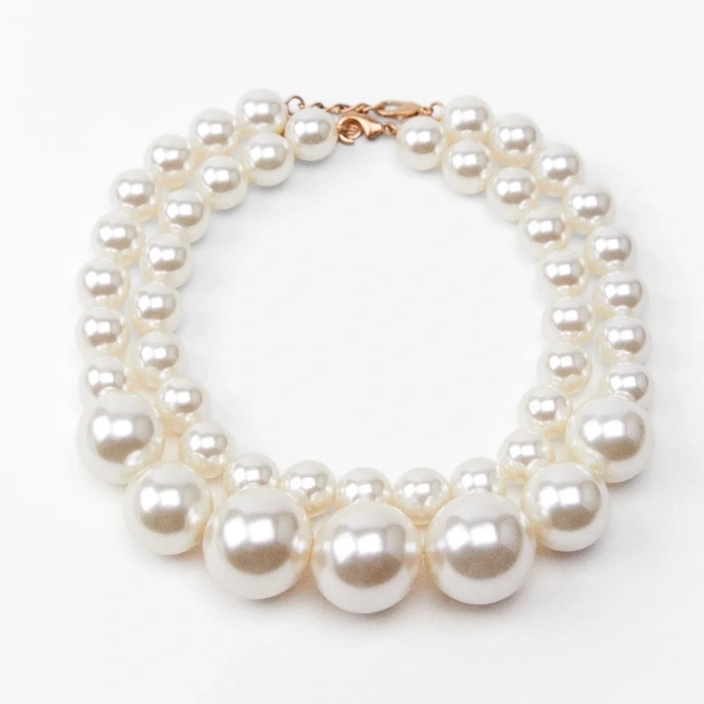 Zara DOUBLE PEARL NECKLACE